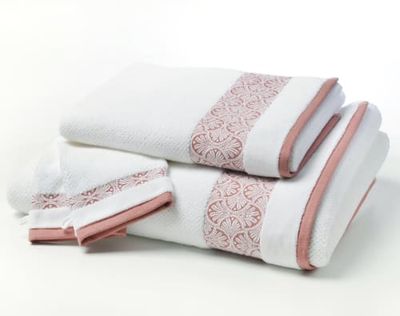 Serviette de toilette en coton bio coton terracotta 90x50