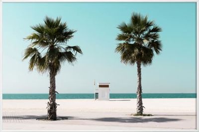 Affiche avec cadre standard (Blanc) en Bleu & Turquoise/60x90 | Maisons du Monde