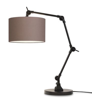 Lampe de table noire flexible et abat-jour H100cm | Maisons du Monde