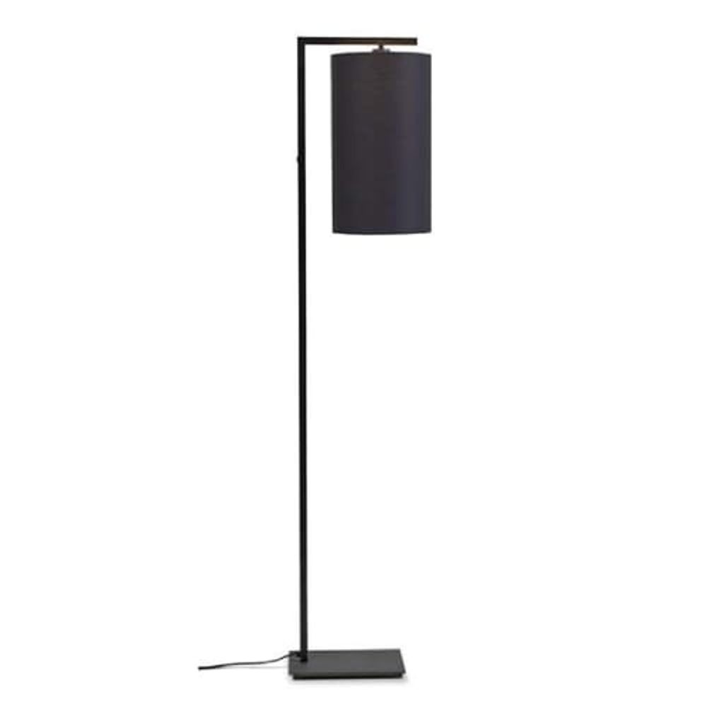 Lampadaire noir avec abat-jour H160cm | Maisons du Monde