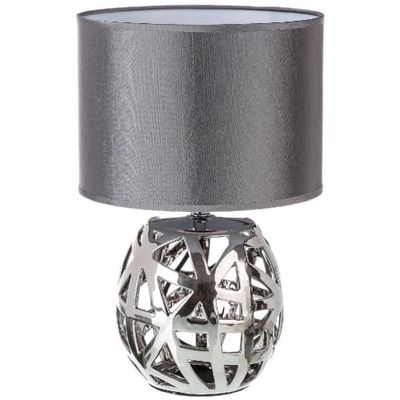 Lampe céramique argentée H36,5cm | Maisons du Monde