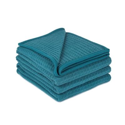 Couverture Légère Été en Laine Léger Bleu pétrole 240x260 cm | Maisons du Monde