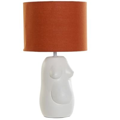 Lampe buste natalité et abat-jour rouge H39cm | Maisons du Monde