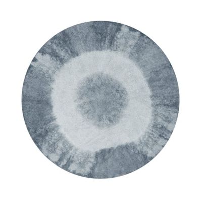 Tapis coton rond dégradé bleu D150 | Maisons du Monde