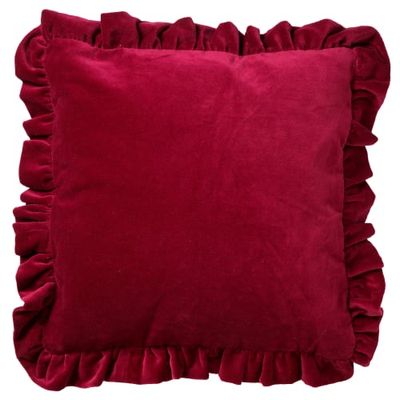 Coussin en velours Prune rouge 45x45 | Maisons du Monde