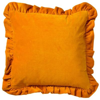 Coussin en velours Jaune moutarde 45x45 | Maisons du Monde