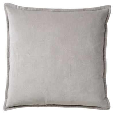 Coussin en velours Gris souris 50x50 | Maisons du Monde