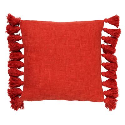 Coussin en coton Rouge vif 45x45 | Maisons du Monde