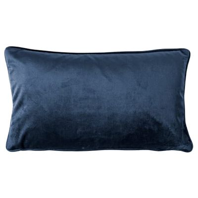 coussin en velours Bleu saphir 30x50 | Maisons du Monde