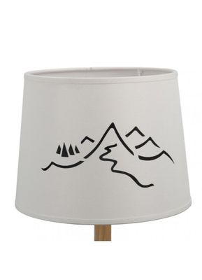 Abat-jour cylindrique montagne en impression blanc D20cm | Maisons du Monde