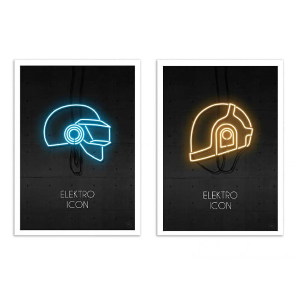 DUO DAFT ELECTRO ICONS - 2 Affiches d'art 30 x 40 cm | Maisons du Monde