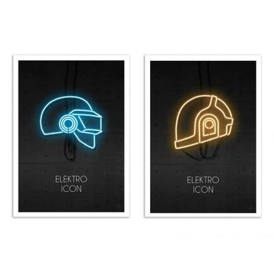 DUO DAFT ELECTRO ICONS -  2 Affiches d'art 30 x 40 cm | Maisons du Monde