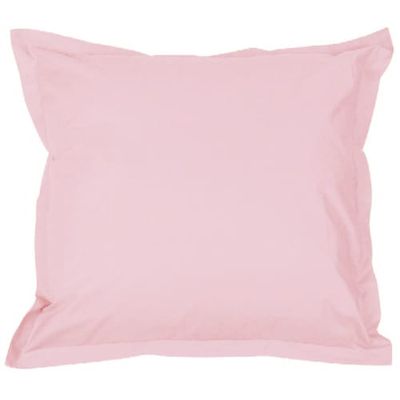 Taie pour oreiller en percale de coton rose 80 fils 65x65 | Maisons du Monde