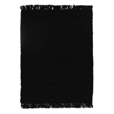 Tapis 100% coton noir 120x170 | Maisons du Monde