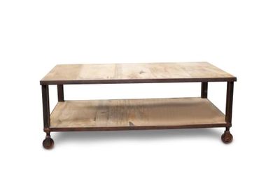 Table basse à 2 plateaux en bois marron | Maisons du Monde