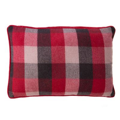 Housse de coussin rectangulaire 60 x 40 cm en laine rouge Ormel | Maisons du Monde