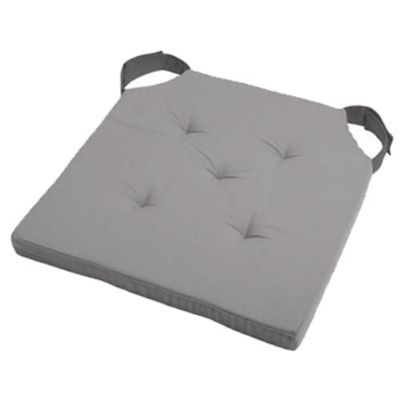 Coussin de chaise attaches scratchs gris 38x38 | Maisons du Monde