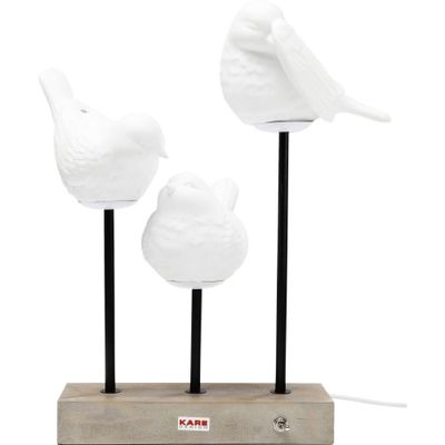 Lampe trois oiseaux en porcelaine blanche | Maisons du Monde