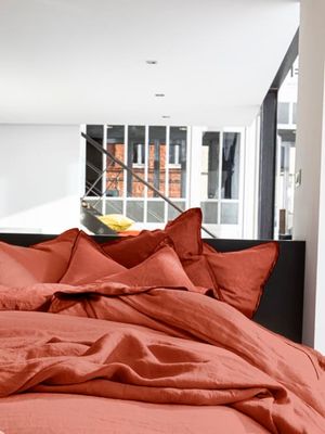 Housse de couette coton orange 240x260 cm | Maisons du Monde