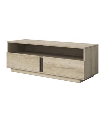 Meuble TV 2 tiroirs avec grande niche H50cm - Marron | Maisons du Monde
