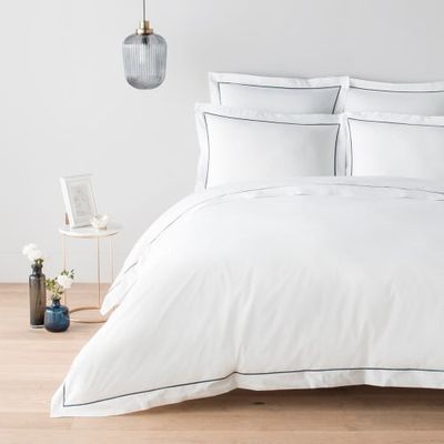 Parure de lit percale coton peigné 160 fils x | Maisons du Monde
