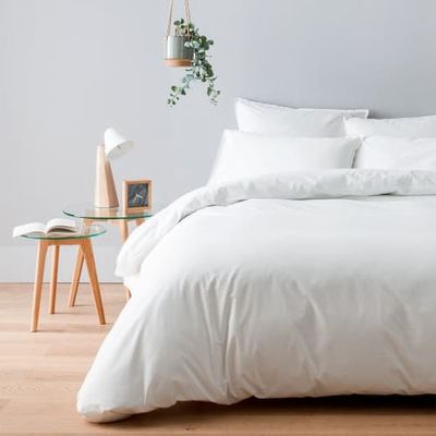 Parure de lit percale lavée coton peigné120 fils x 240 | Maisons du Monde