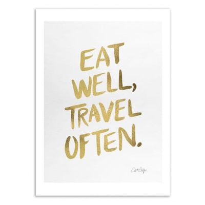 EAT WELL, TRAVEL OFTEN -   Affiche d'art 50 x 70 cm | Maisons du Monde