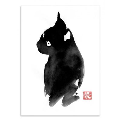 BLACK CAT -  Affiche d'art 50 x 70 cm | Maisons du Monde