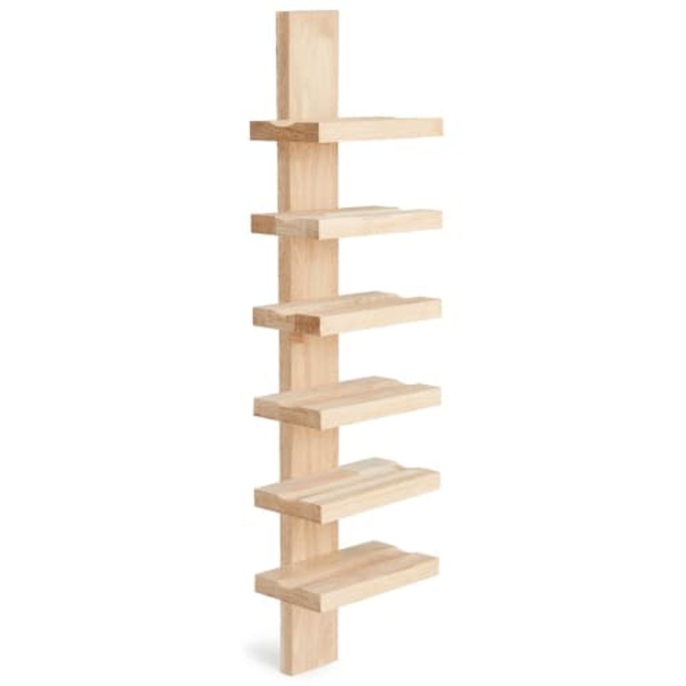 Etagère murale de 6 bouteilles hévéa | Maisons du Monde