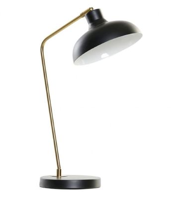 Lampe de bureau rétro métal noir et doré H52cm | Maisons du Monde