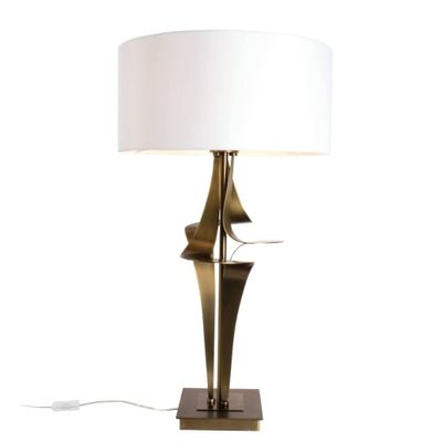 Lampe en métal doré | Maisons du Monde