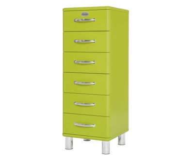 Commode haute 6 tiroirs effet bois vert | Maisons du Monde