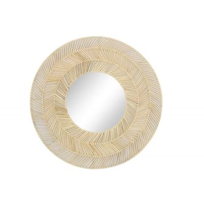 Miroir rond cadre en rotin D55 | Maisons du Monde
