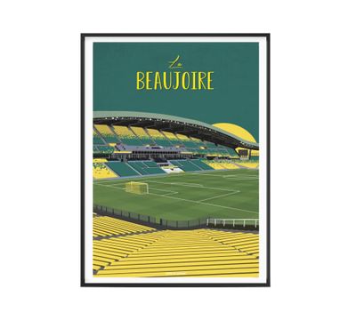 Affiche Stade Foot - Stade de la Beaujoire Nantes
