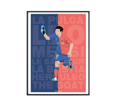 Affiche Football - Leo Messi La Pulga
