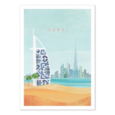 VISIT DUBAI -  Affiche d'art 50 x 70 cm | Maisons du Monde