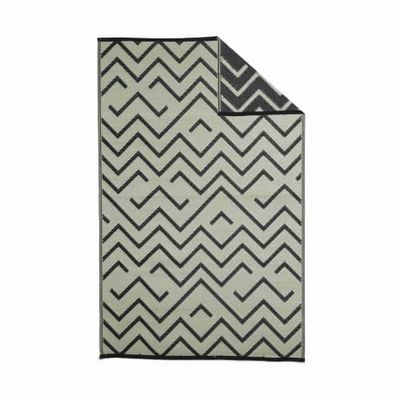 Tapis d’extérieur 120x180cm sydney - rectangulaire, motif vagues noir | Maisons du Monde