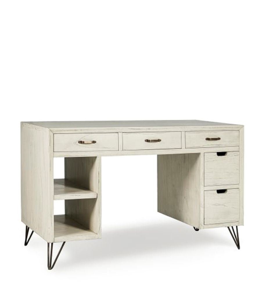 Bureau en bois blanc L125 | Maisons du Monde