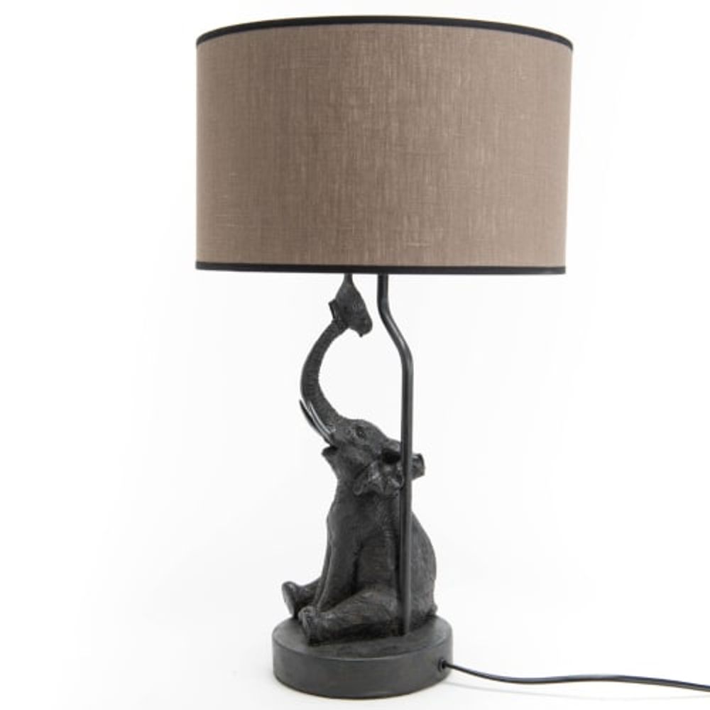 Lampe d'ambiance éléphant et oiseau H39cm | Maisons du Monde