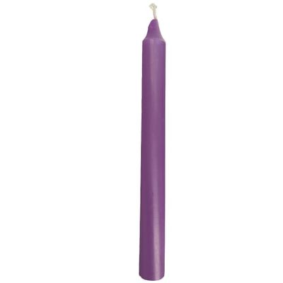 Bougie teintée dans la masse violet H21cm | Maisons du Monde