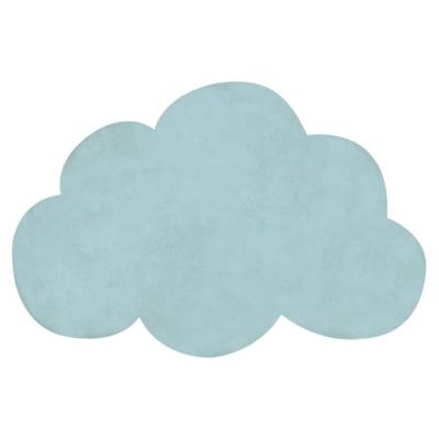 Tapis nuage en Coton Bleu turquoise | Maisons du Monde