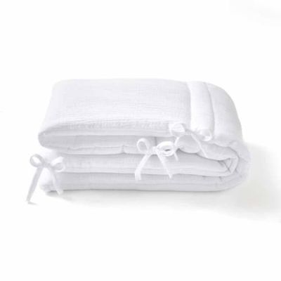 Tour de lit en gaze coton blanc | Maisons du Monde