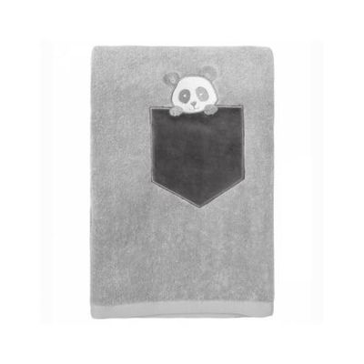 Drap de douche enfant coton gris perle 70x130 | Maisons du Monde