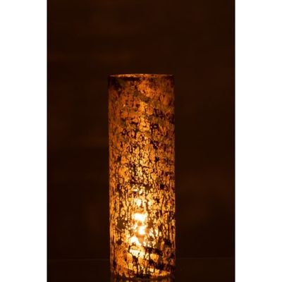 Vase rond verre argent H46cm | Maisons du Monde