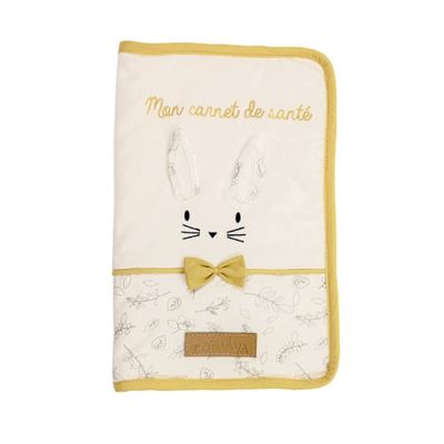Protège carnet de santé enfant Leafy Bunny coton Ecru | Maisons du Monde