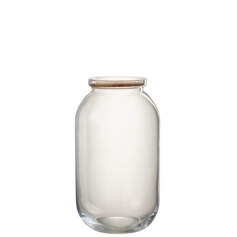Pot décoratif verre/liège transparent H41cm | Maisons du Monde