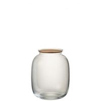 Pot décoratif verre/liège transparent H31cm | Maisons du Monde