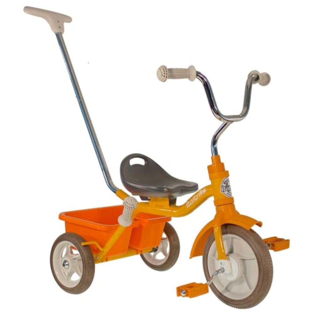 Tricycle métal orange avec canne et benne | Maisons du Monde