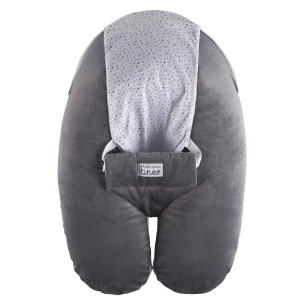 Coussin de maternité Multirelax velours gris | Maisons du Monde