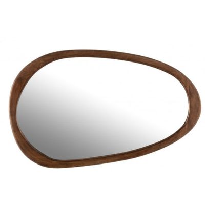 Miroir irrégulier bois brun foncé L83cm | Maisons du Monde